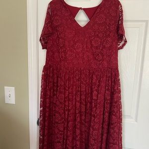 Torrid Red Lace Dress: Size 16